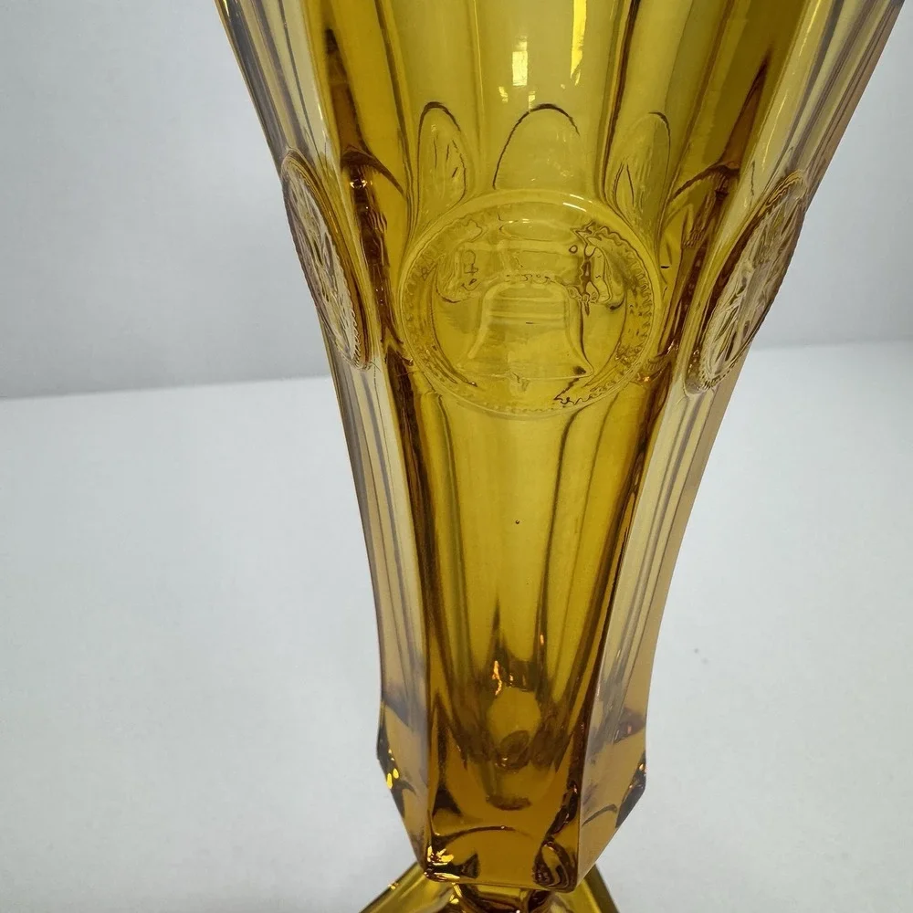 Vintage Fostoria Amber Coin Glass 8